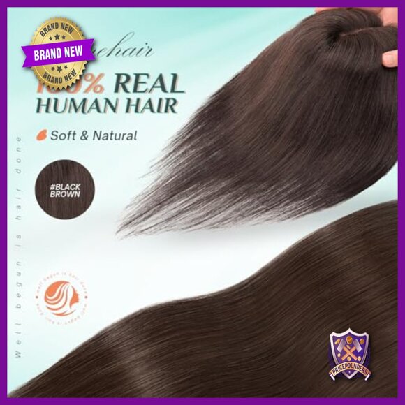Real Human Hair Topper 12 Inch 35g Silk Base Lace Hairpiece main image 5